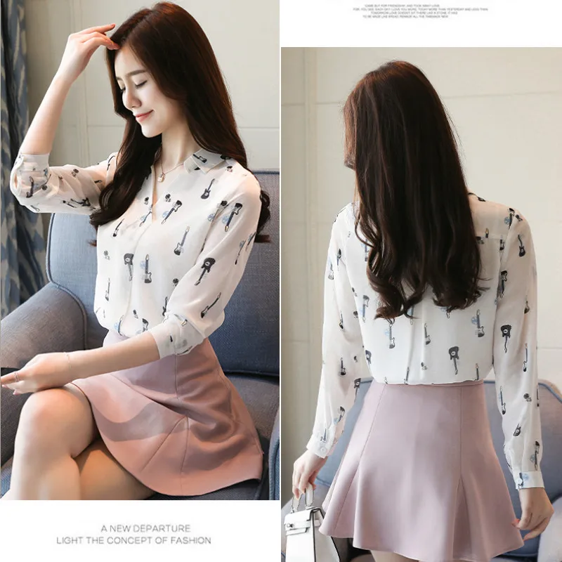 2019 Женские топы и рубашки блузки женские v-образный вырез с аппликацией животных