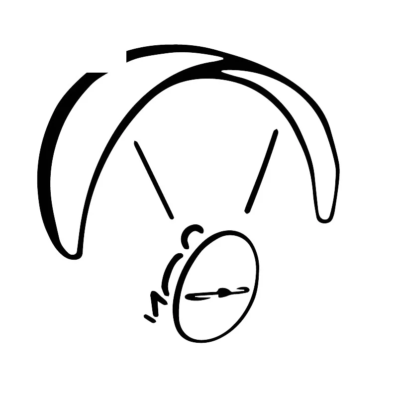 

Car Sticker Creative Fun Fashion Car Sticker Paraglider Adventure Pattern Decoration Accessories Black/White, 16cm*16cm