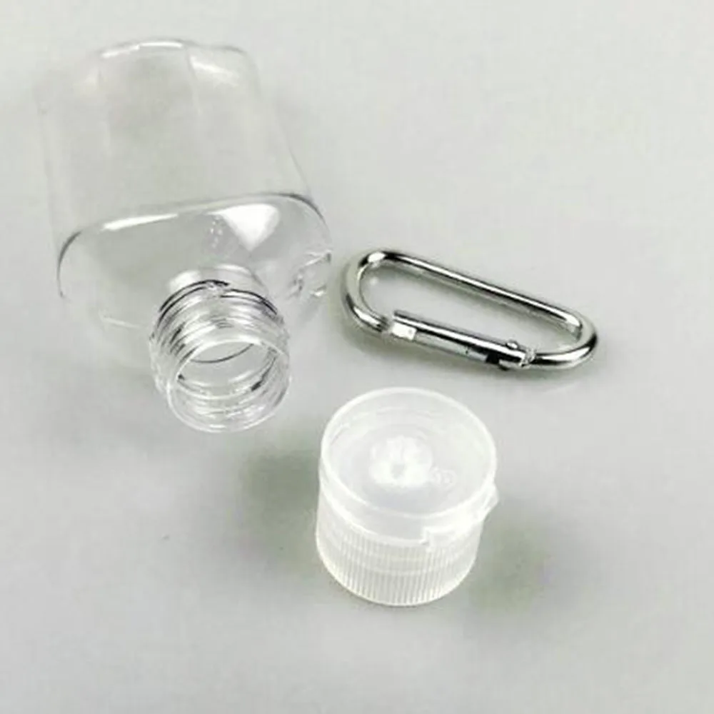 5Pcs/Lot 50ml Empty Refillable Bottle With Key Ring Travel Transparent Plastic Perfume My Small Hand Sanitizer | Красота и здоровье