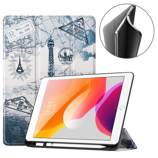 Чехол для iPad 10 2 чехол 2019 7 го поколения мягкий ТПУ планшета с держателем