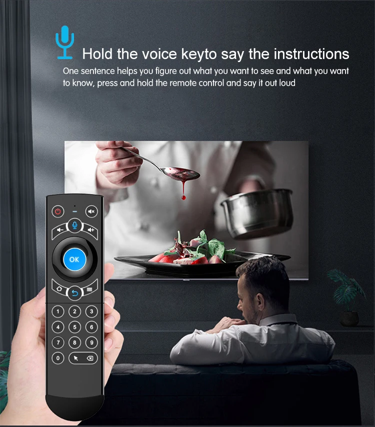 VONTAR G21 PRO Voice Remote Control 2.4G Wireless Keyboard Air Mouse with IR Learning Gyros for Android TV Box H96 MAX X3 Pro |