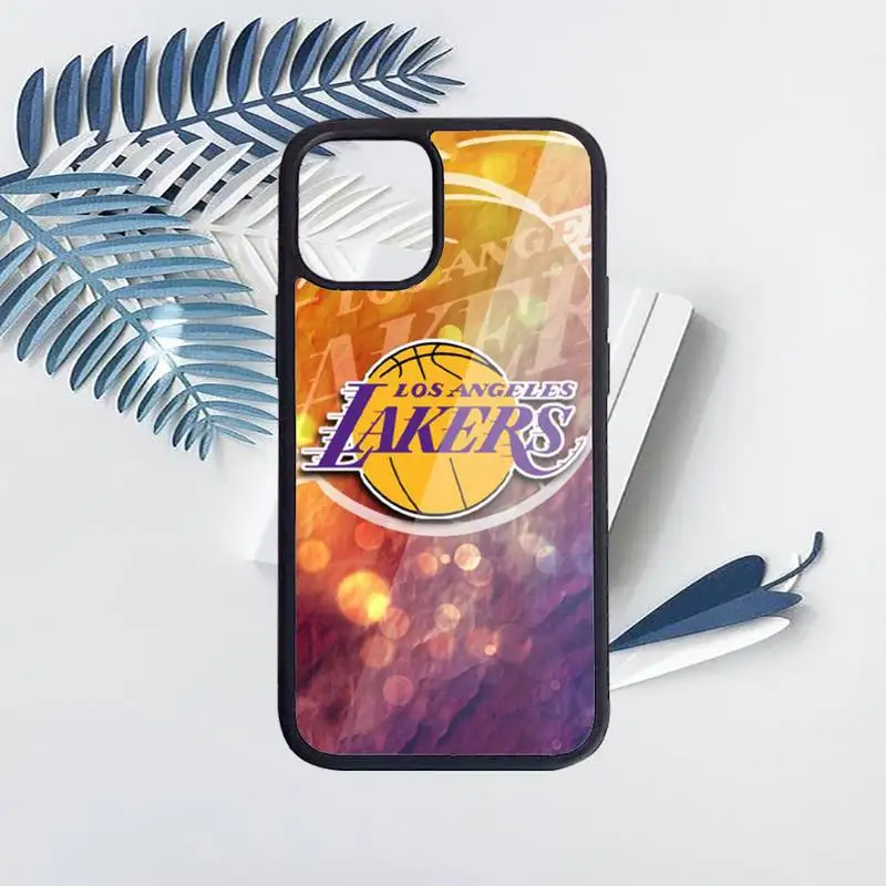 

basketball teams laker fundas coque Phone Case PC for iPhone 11 12 pro XS MAX 8 7 6 6S Plus X 5S SE 2020 XR