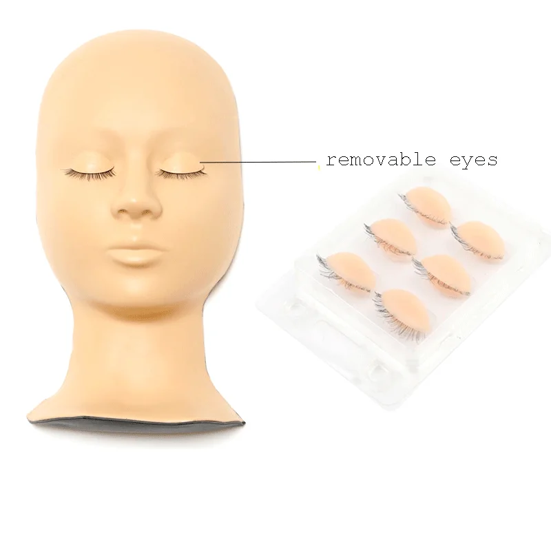 Макияж тренировочная Съемная голова манекена для глаз модель практики макияжа