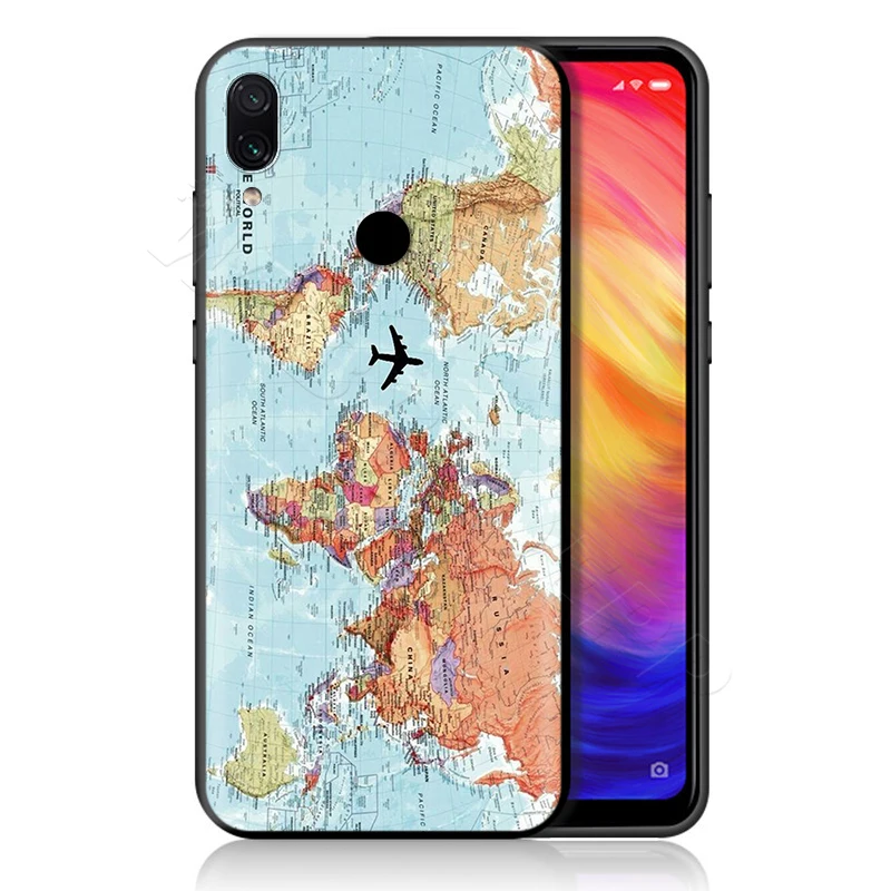 5 Розовый мир чехол "карта" для спортивной камеры Xiao mi Red mi Note 8 mi, возраст 3, 6, 8, 9, A1 A2 A3 8A 6X9 T CC9 Lite SE Pro Max F1 10 - Цвет: 5