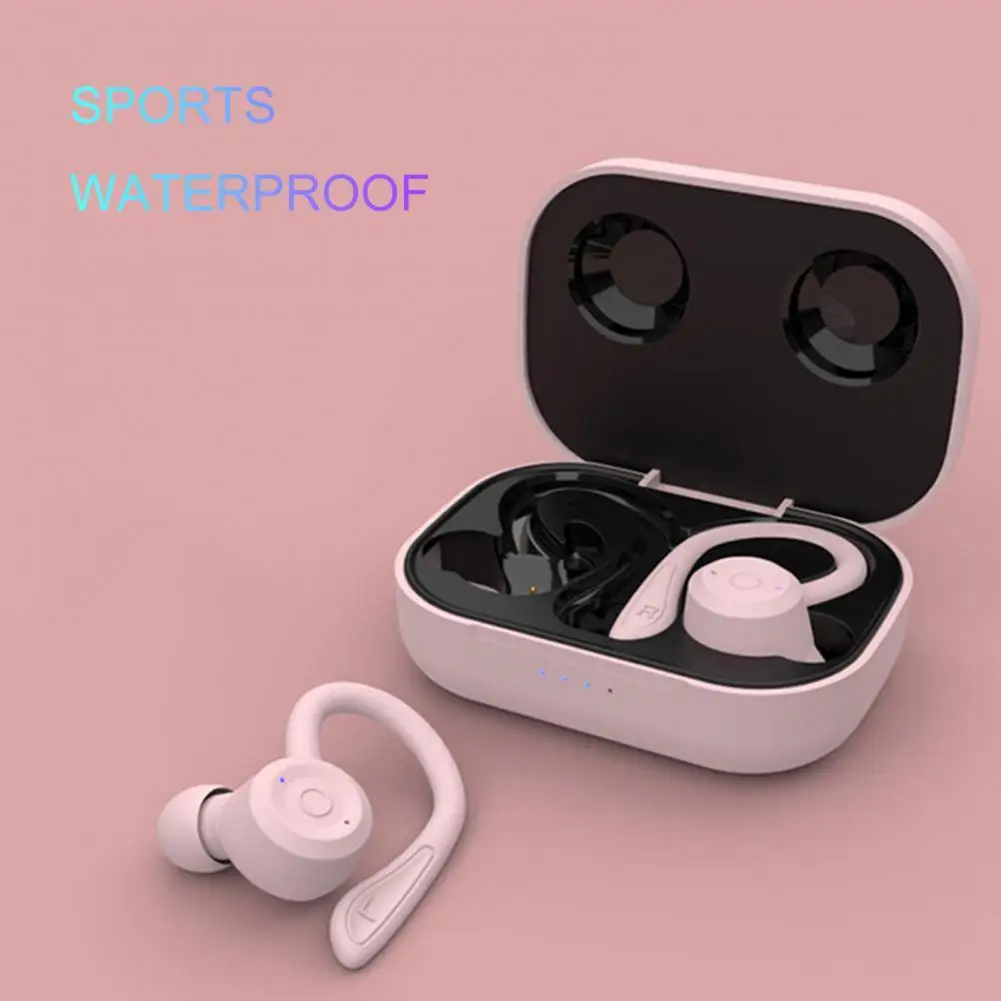 

TWS Bluetooth-compatible 5.1 IPX6 Waterproof Charging Box Wireless Earphones Ear Hook Earbuds Sports Headset for Android