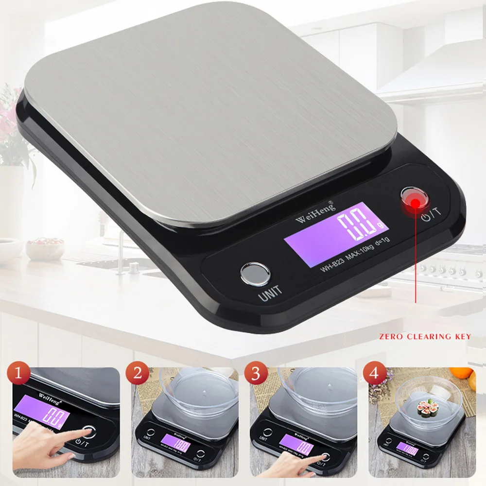 10kg/3kg/5kg Portable Digital Scale High Precision 0.1g LED Electronic Scales Postal Food Balance Measuring Weight Kitchen | Инструменты