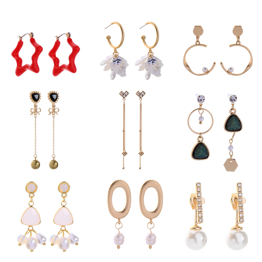 Золотые серьги коллекция жемчужные индийские ювелирные изделия очаровательные