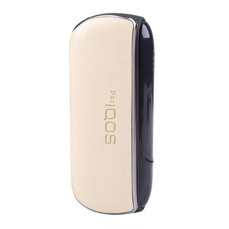 White Grey Портативный чехол из ПУ для IQOS 3,0, зарядная коробка, высокое качество, покрытие краев, защитная крышка для Ecig, аксессуары для DIY - Цвет: White Grey