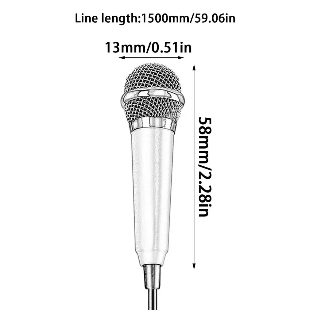 

Mobile K-Song Microphone With Headphones Singing Bar Mini Microphone Apple Computer Cable Capacitor Mai Singing Artifact