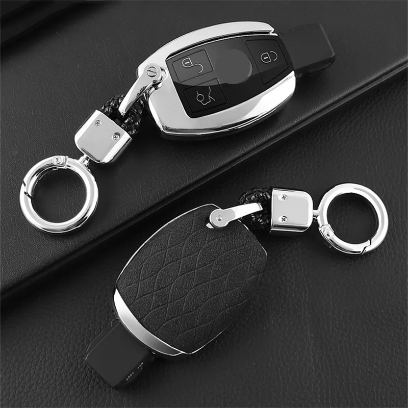 Горячая продажа замшевый кожаный чехол для ключа автомобиля Mercedes Benz W203 W210 W211 W124