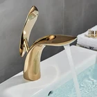 Роскошные Смесители для раковины, золотой кран для ванной комнаты, водопад с одним отверстием, кран для холодной и горячей воды, смеситель для раковины, краны Torneira Kraan