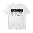 Моя жизнь управляется крошечной пушистой Оверлорд забавная футболка с кошкой Топы Футболка новейшие летние хлопковые мужские футболки лето