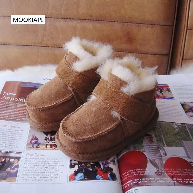 

In 2019, China's newest sheepskin and wool children's snow boots, 100% pure wool children's short canister snow boots, 5 color