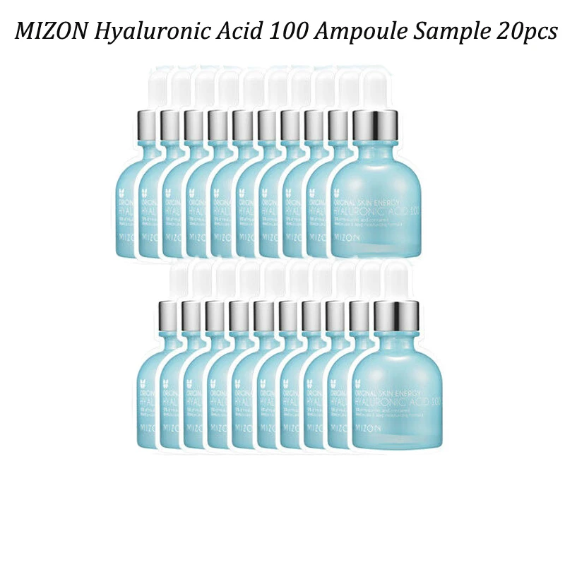 MIZON Hyaluronic Acid 100 Ampoule Sample 20pcs Anti Aging Essence Face Cream Whitening Cream Serum Moist Nourishing Lifting Face