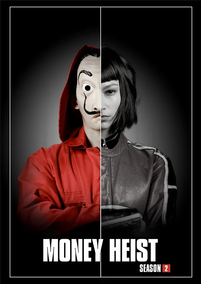 Прозрачный Глянцевые бумажные плакаты la casa de papel, украшение на стену, хорошее качество - Цвет: Прозрачный