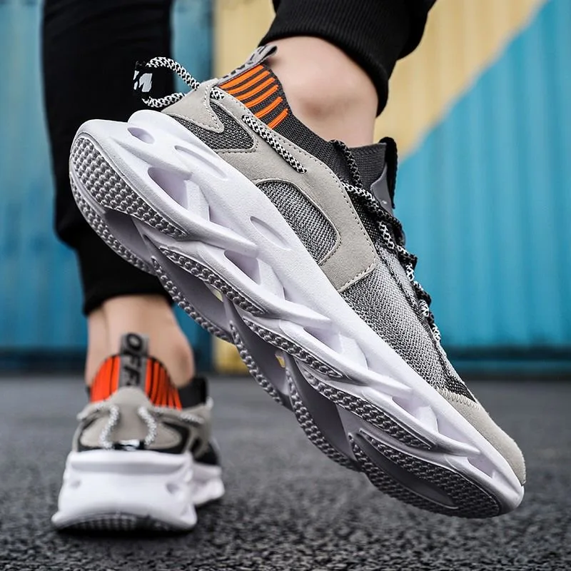 2020 new men's casual shoes blade sneakers shockproof breathable sports heightening Tenis Masculin | Обувь