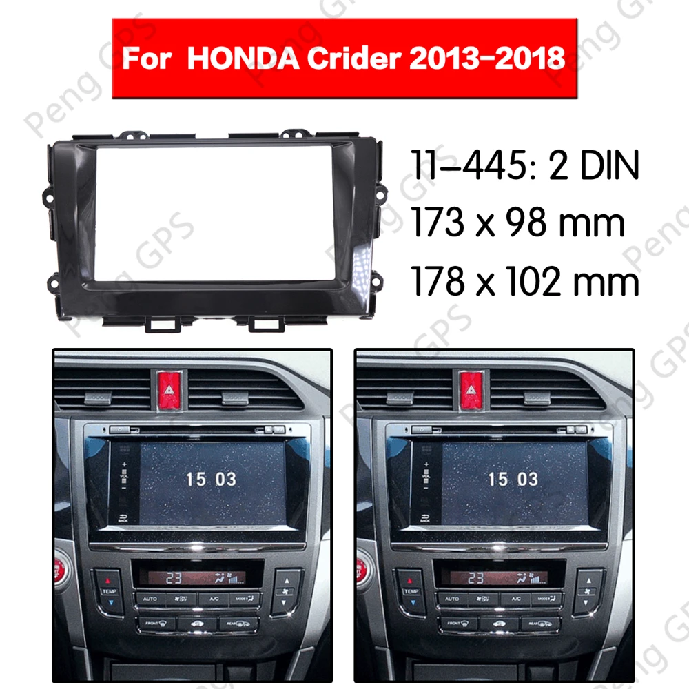 

2 Din Car Radio DVD Fascia Frame Mount Refitting Kit Panel For HONDA Crider 2013-2018 trim Bezel Dash Surround Adaptor Auto ABS