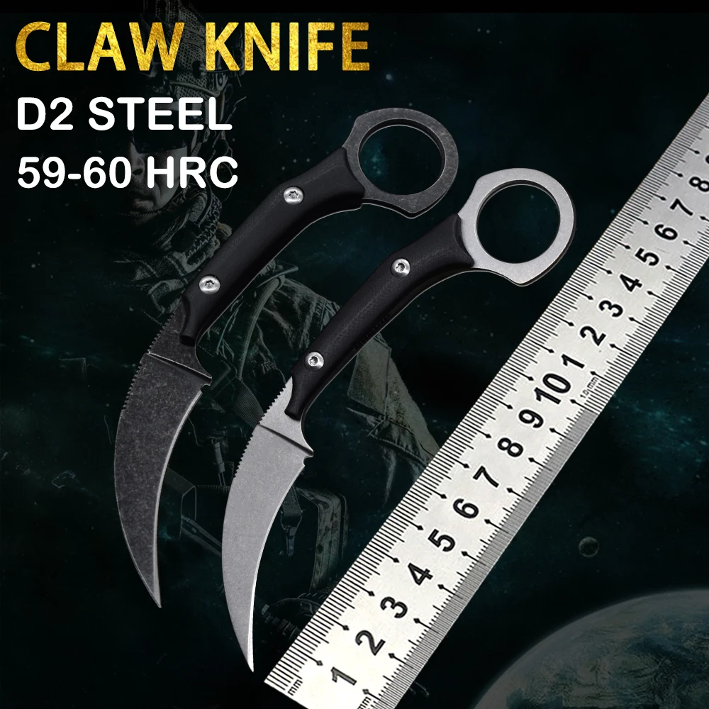 

New Claw Knife For Outdoor Wilderness Survival Sharp Special Forces Rescue Tactics Self-Defense High Hardness Collection Edc