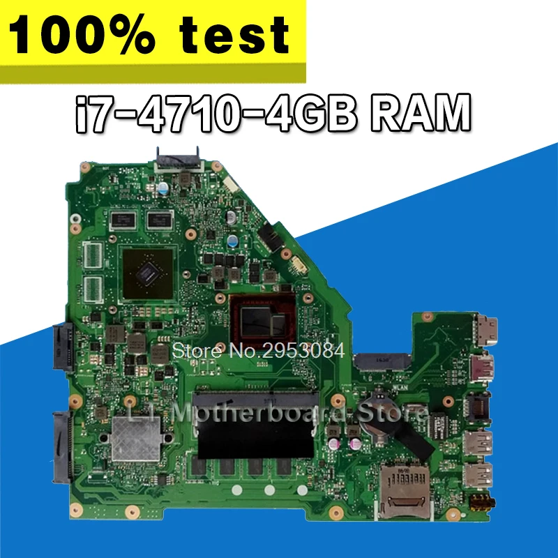 

X550JD i7-4710HQ/4GB GTX820 For Asus X550JK X550JD ZX50J X550J A550J FX50J FX50J Laptop Motherboard original motherboard TEST OK