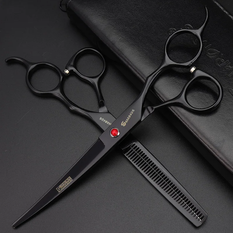 7inch up thin 20-25 7 дюймов Парикмахерские ножницы для домашних животных кошки и собаки инструменты для красоты истончение стиль набор Профессиональная машинка для стрижки волос - Цвет: 7inch up thin 20-25