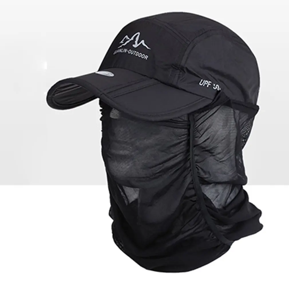 

Quick-drying 1pc Outdoor Sports Hiking Visor Hat UV Protection Face Neck Cover Fishing Sun Protect Cap Outdoor Protective Hat