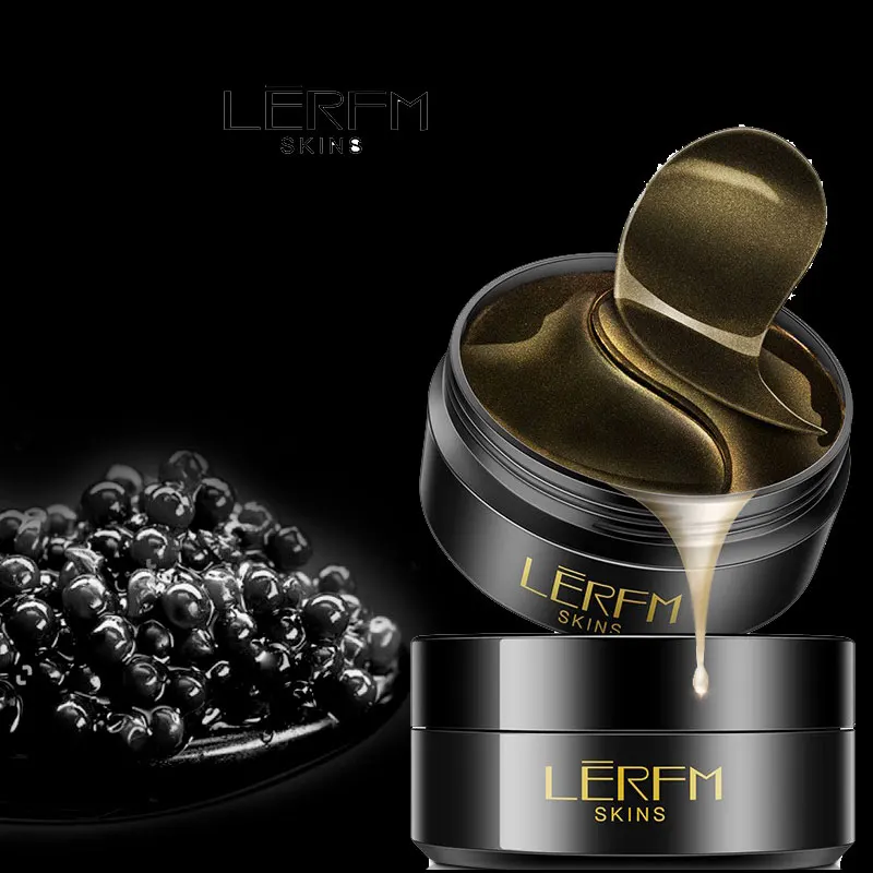 Маска для глаз с глубоководной икрой черного золота Антивозрастная коллагеновая