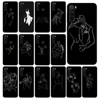 yinuoda minimalist style series lines soft black phone case for xiaomi redmi 5 5plus 6 6a 4x 7 8 note 5 5a 7 8 8pro