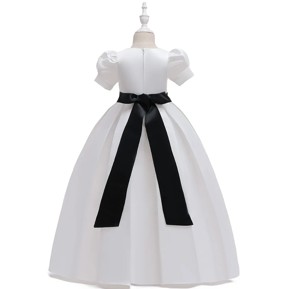 Праздничное платье для девочек белое без рукавов на свадьбу выпускной летняя