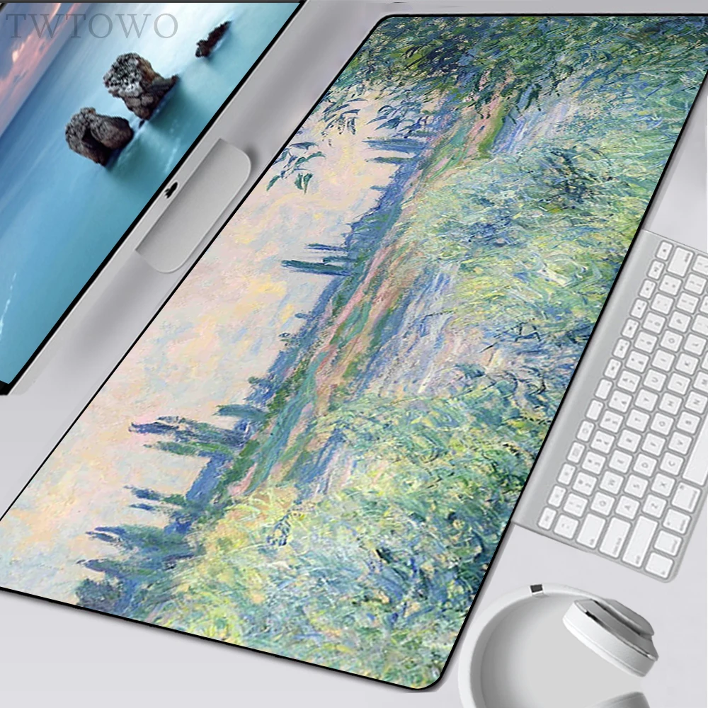 

Mouse Pad Gamer Home HD Custom New Mouse Mat keyboard pad Desk Mats Claude Monet Art Soft Carpet Natural Rubber Office Table Mat