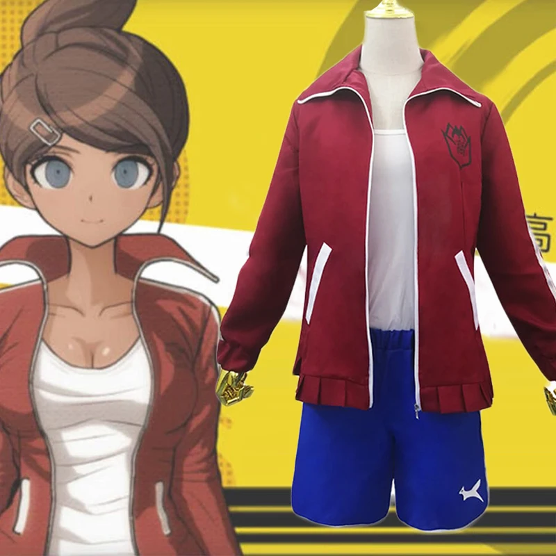 Dangan Ronpa Danganronpa Косплей Aoi Asahina Униформа винно-красные шорты для женщин девочек
