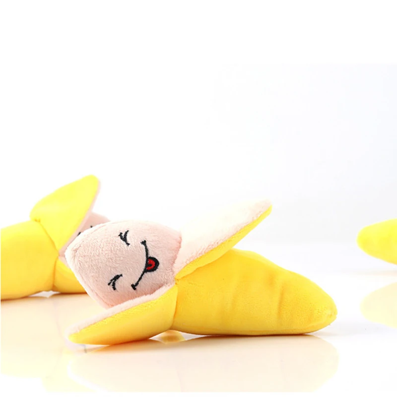 Плюшевые игрушки для питомцев смайлик банан милая собака жевательные животные