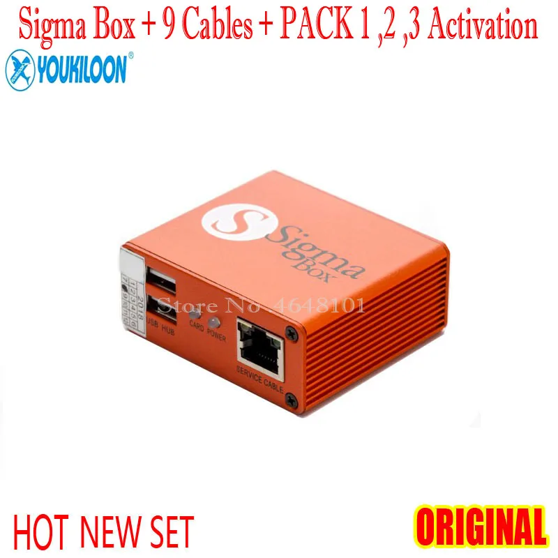 Новинка 2022 100% оригинальная Sigma Box + 9 кабелей (с упаковкой 1 PACK2 PACK3 активация) новое