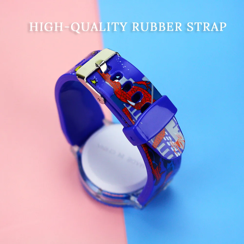 

Cartoon Super hero Kids Watches Colorful Flash Light with music Children Watch Boys Party Gift Clock Wrist relogio infantil