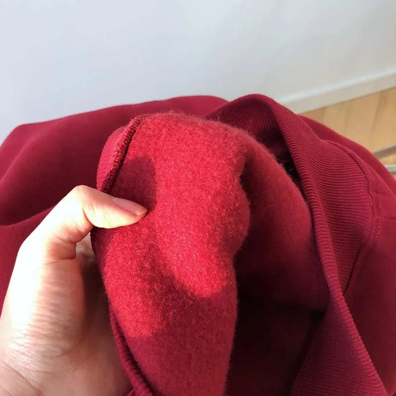 

Warm Oversize Hooded Hoodies Women Pullovers Tops 2021 Autumn Long Sleeve Women Thick Hoodies With Pocket Women