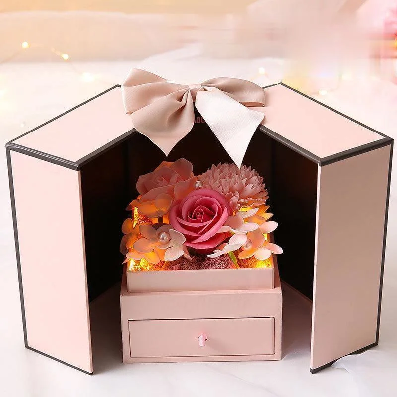 

Rose Soap Flower Gift Box Eternal Flower Mouth Mother's Day Teacher's Day Valentine's Day Carnation Packaging Box