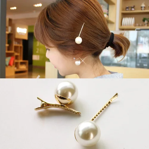 

200pcs/lot DIY Multi Simple Pearl Hair Duck Clips Bang Hairpin Hair Styling Tools Accessories HA1805