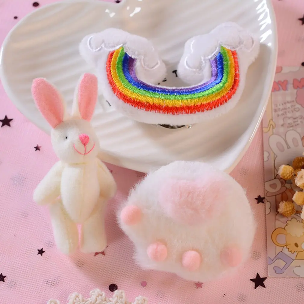 Девушка сердце Мультфильм Плюшевая брошь Корейская версия булавка Сетка Красный