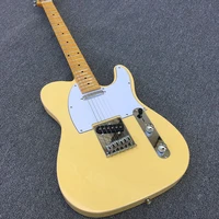 tl electric guitar mahogany body maple neck maple scalloped fingerboard aged yellow gloss finish can be customized