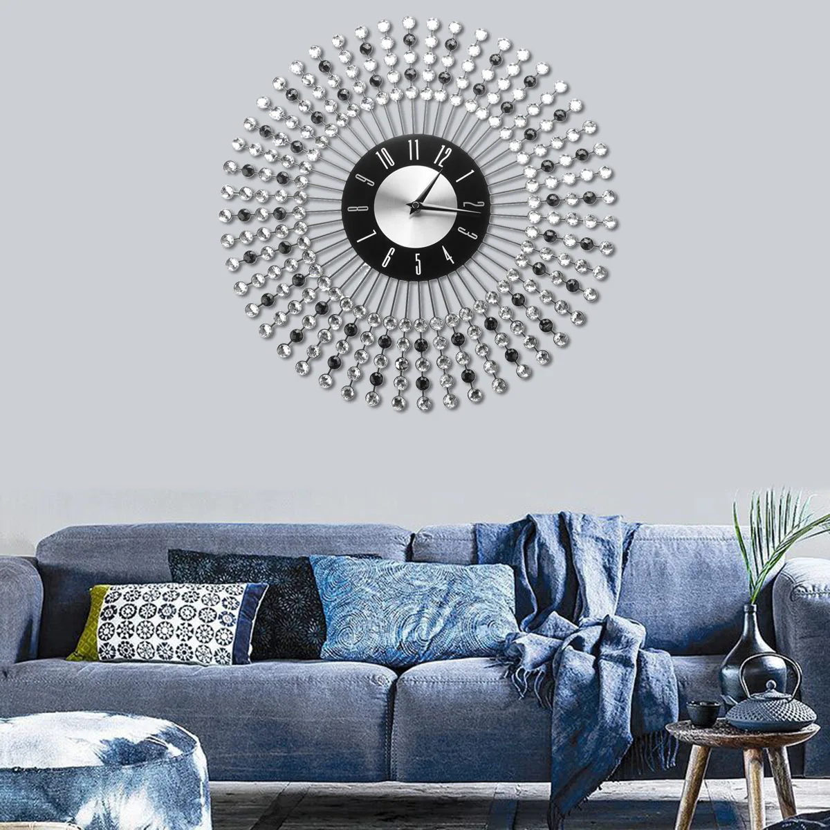 Часы настенные 43 см винтажные со стразами|Настенные часы| |