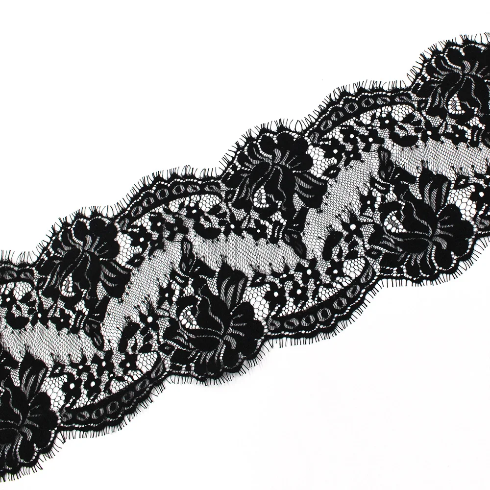 3 м 15 см ширина черные и белые ресницы кружевная отделка цветок французская ткань