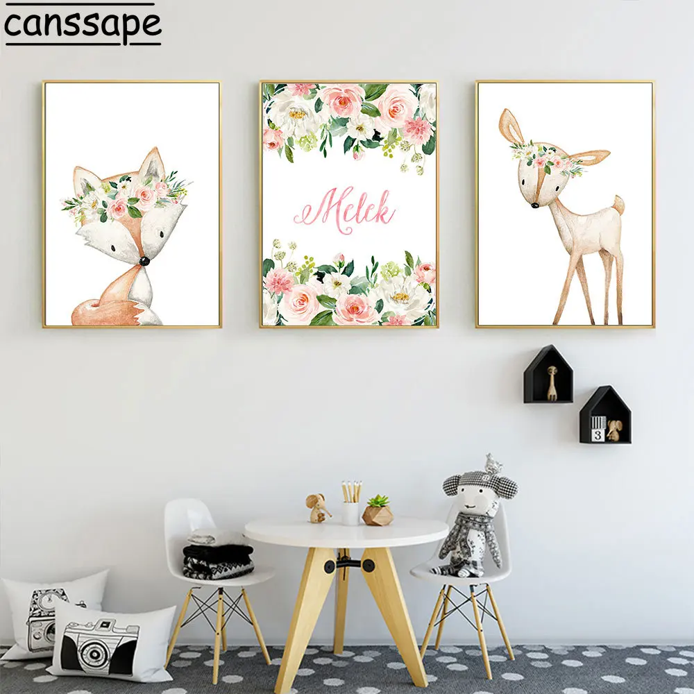 Настенный постер с изображением лисы оленя леса животных | Дом и сад