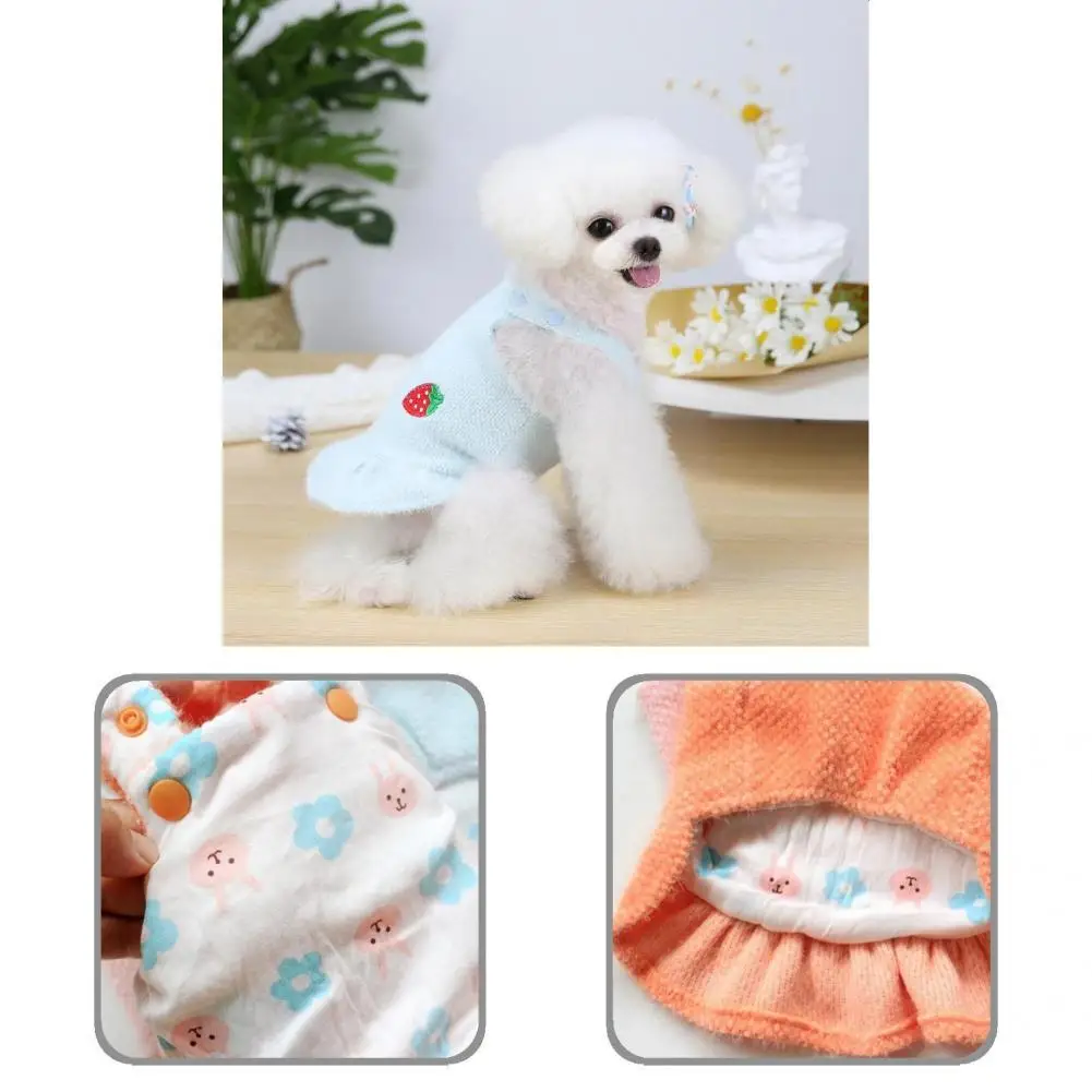 

Stylish Dogs Dress Anti-fade Adorable Warm Pet Dog Cats Dress Costume Pet Strap Skirt Pet Costume