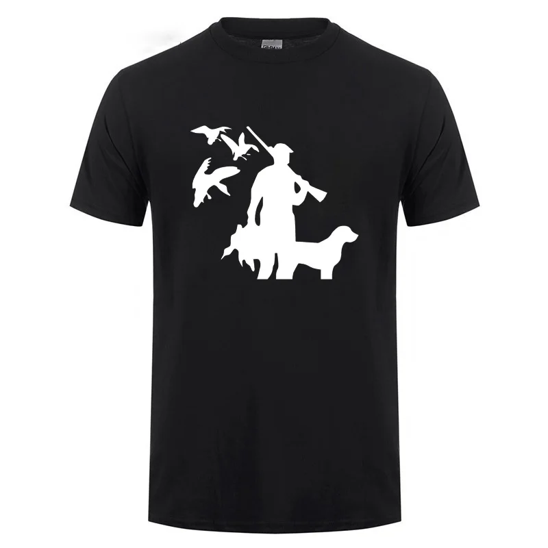 

Duck Hunting Dog Prtined T Shirt Funny Birthday Present For Him Men Dad Father Husband Short Sleeve Casual T-Shirt Tshirt