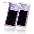 Продажа норка MASSCAKU с кашемиром наращивание шелковых ресниц cd завитки 8-20 мм супер мягкие матовые черные mega ресницы с индивидуальной упаковкой