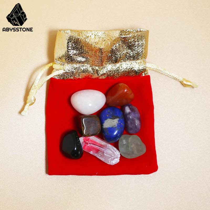 8шт Рейки Лечение Натуральный камень Аметист Розовый Красный Джаспер Кристаллы