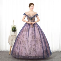 new fairy prom dresses scoop neck illusion long sleeves a line formal party dress pink color sweep train special occasion gowns
