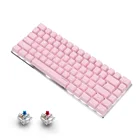 Клавиатура AJAZZ Механическая для ПК WinMac, игровая мини-клавиатура с 82 клавишами, без конфликтов, краснаязеленая, розовая