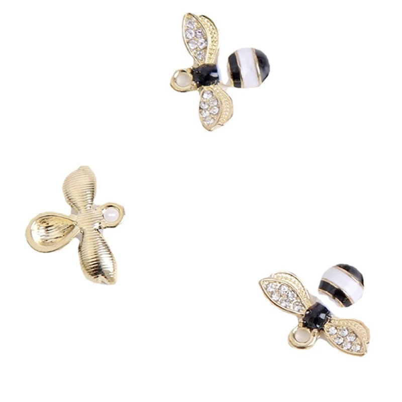 

Enamel Bee Charm for Jewelry Making Cute Earring Pendant Bracelet Necklace Charms Diy Design Charms