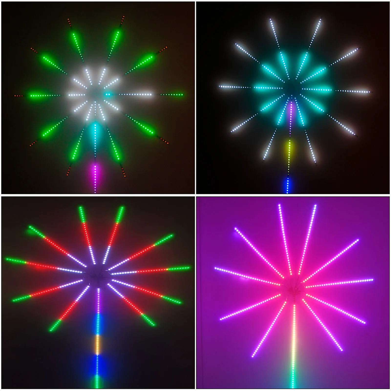 

Holiday Party Fireworks LED Lights Christmas RGB Colorful Fairy Lights Music Control Lights Home Decoration with Remote