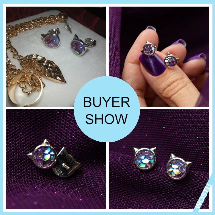 Женские серьги-гвоздики в виде морской рыбы из серебра 2021 пробы | Украшения и